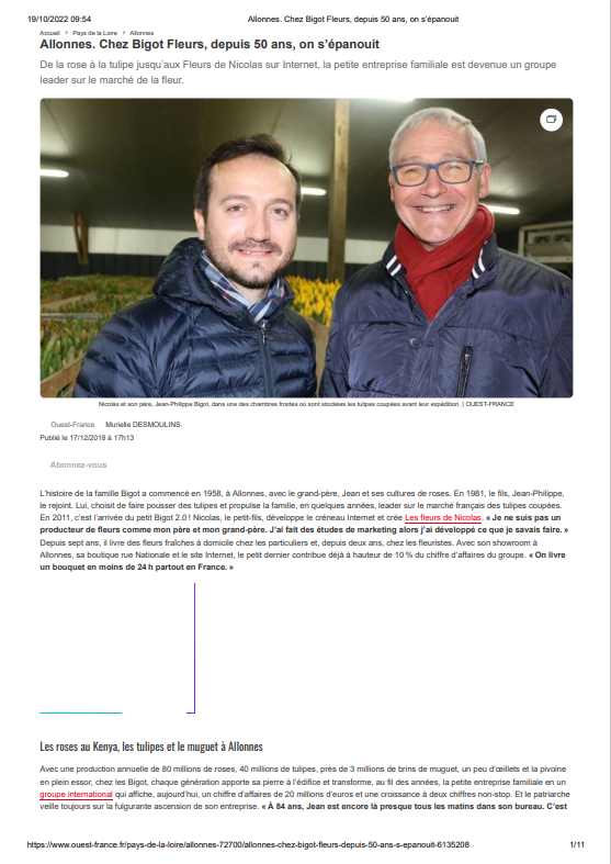 Parution dans Ouest France